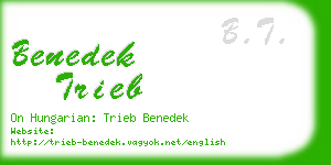 benedek trieb business card